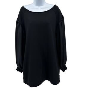 Marled By Olivia Culpo Long Sweater SZ M Black Balloon Long Sleeve With Pockets